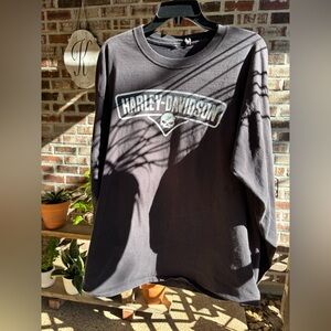 Harley-Davidson Black and Gray Logo T-shirt.